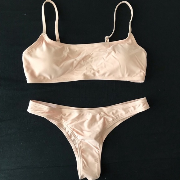 LAST ONE • Blush Pink Bandeau Cami Bikini Top - Picture 2 of 6